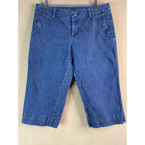 Dockers Capri Jeans Women's Blue Denim Pants Sz 10 Cropped Casual GUC *FLAW - Picture 1 of 9